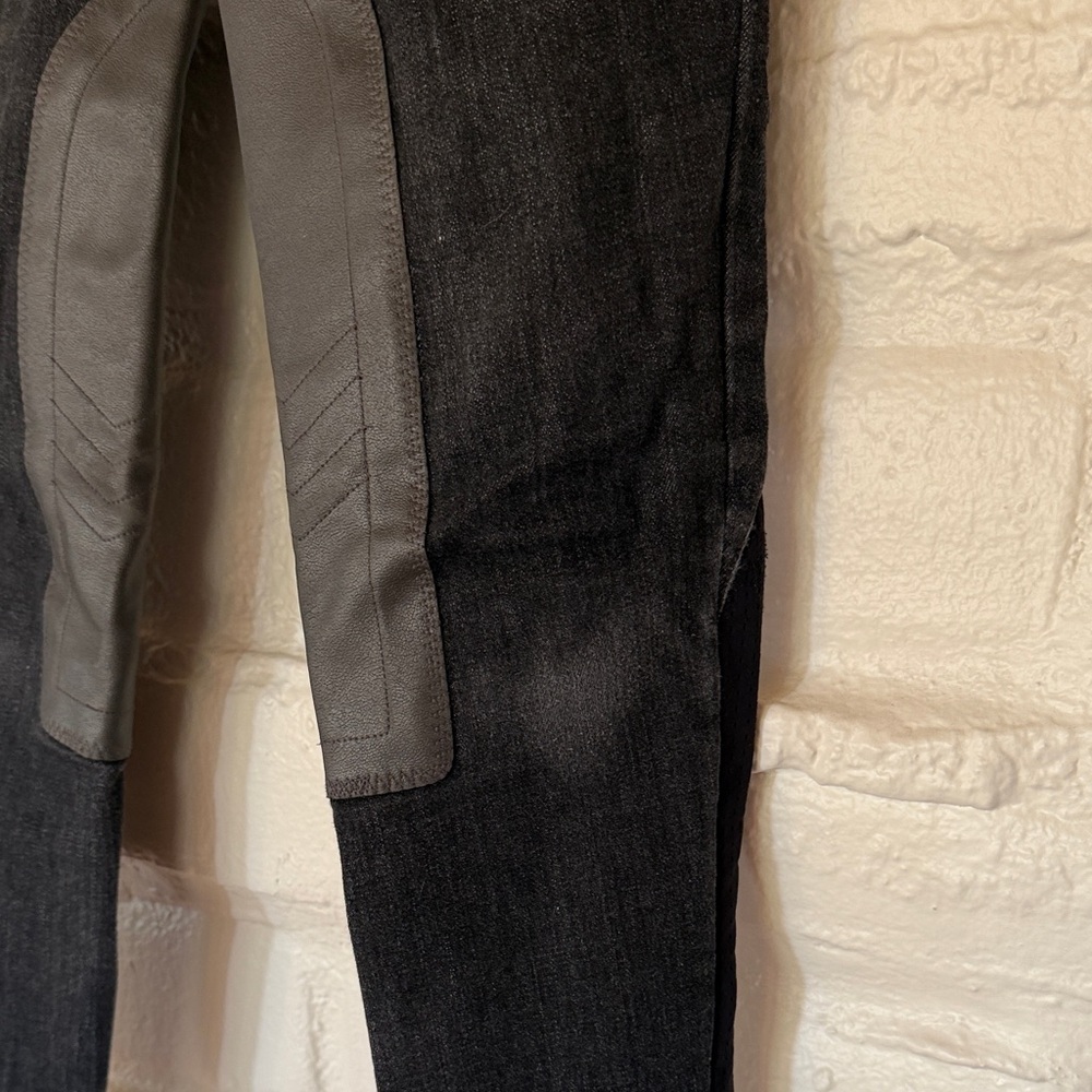 Women's Black Stretch Denim Equestrian Riding Breeches - Picture 9 of 9